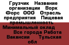 Грузчик › Название организации ­ Ворк Форс, ООО › Отрасль предприятия ­ Пищевая промышленность › Минимальный оклад ­ 25 000 - Все города Работа » Вакансии   . Тульская обл.